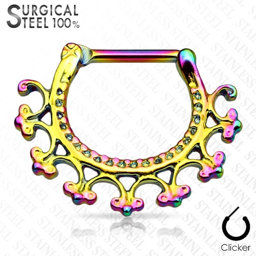 Septum clicker 1.2mm - Laced Edge Tribal