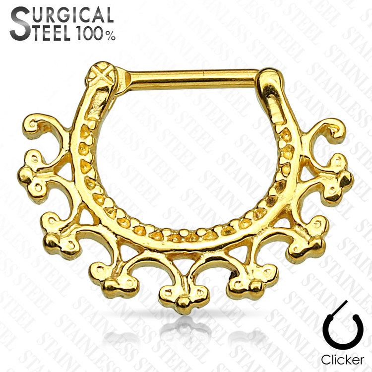 Septum clicker 1.2mm - Laced Edge Tribal