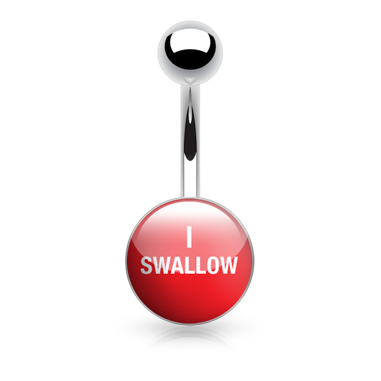Navelsmycke 1.6mm med logo - "I Swallow"
