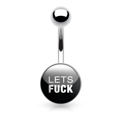 Navelsmycke 1.6mm med logo - "Lets Fuck"