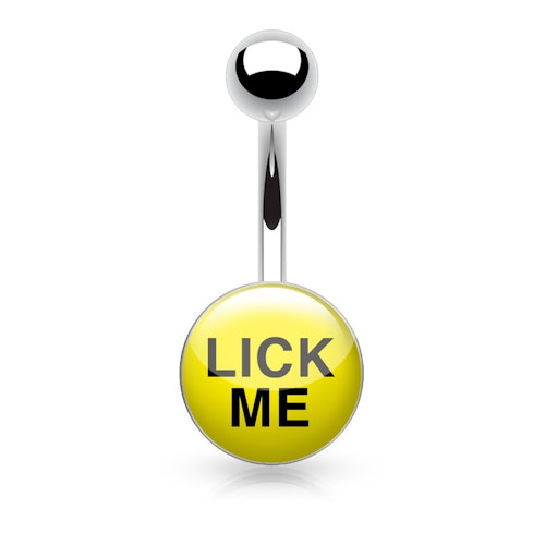 Navelsmycke 1.6mm med logo - "Lick Me"