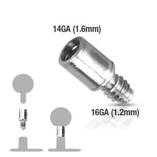 Adapter 1,2mm - 1,6mm för dermal piercing