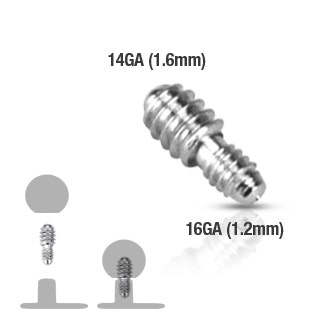 Adapter 1.2mm - 1.6mm för dermal piercing