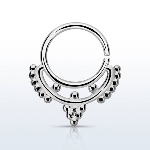 Septum piercing i 925 silver - Mini Indian Design
