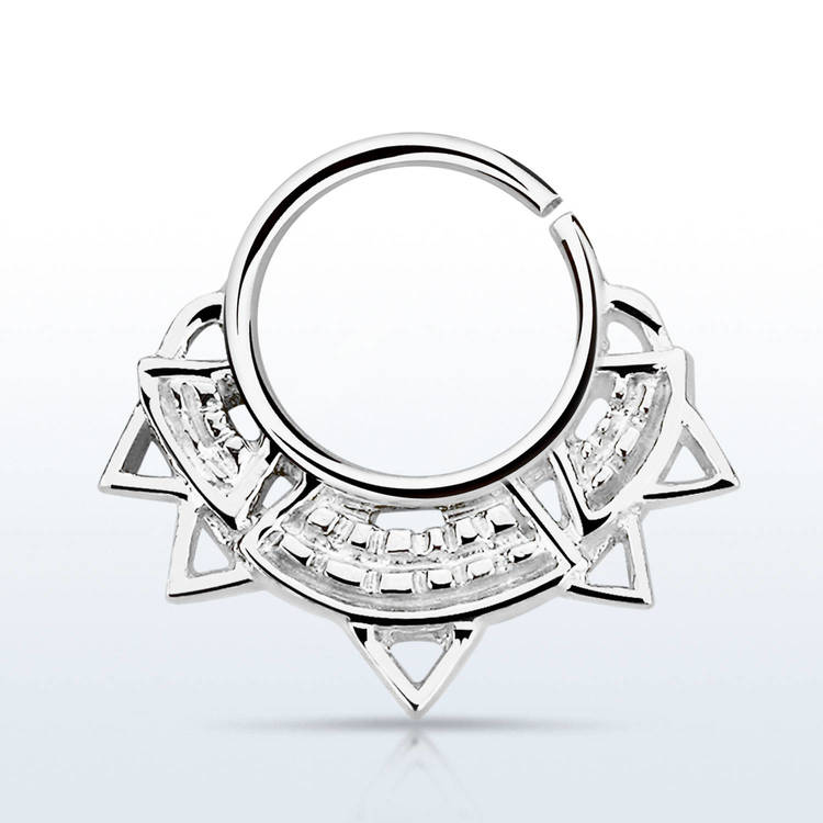 Septum piercing i 925 silver - Engraved Indian Design