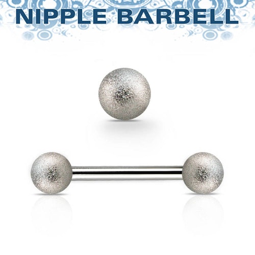 Barbell 1.6mm med 5mm frostade kulor