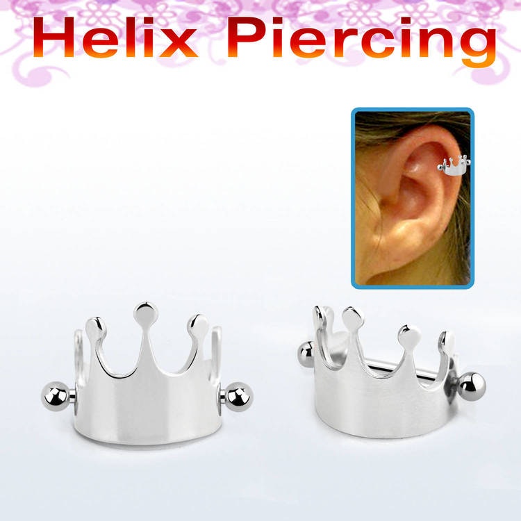 Helix barbell med krona