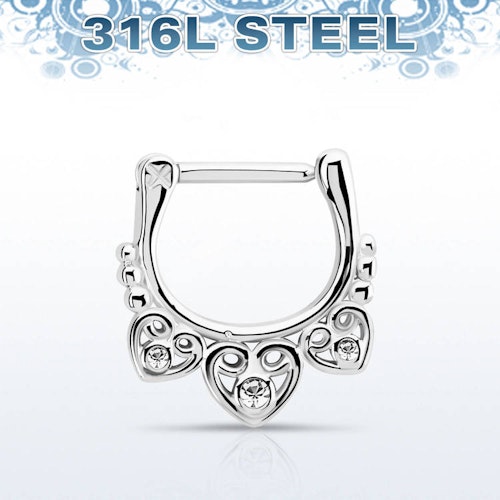 Septum Clicker - Celtic Design med crystals