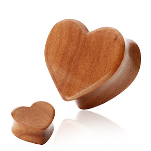 Cherry Wood - Hjärtformad träplugg