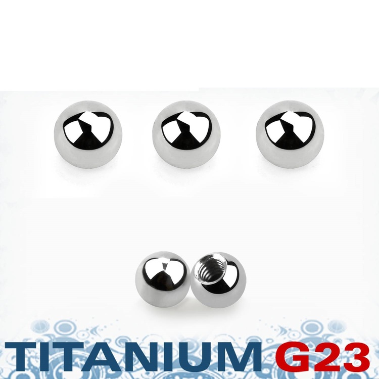Titanium kula 2.5mm med 1.2mm gäng (lös del)