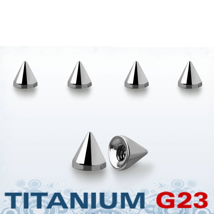 Titanium kon 2.5mm med 1.2mm gäng (lös del)