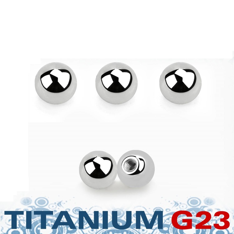 Titanium kula 3mm med 1.2mm gäng (lös del)