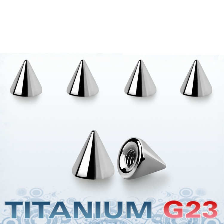 Titanium kon 3mm med 1.2mm gäng (lös del)