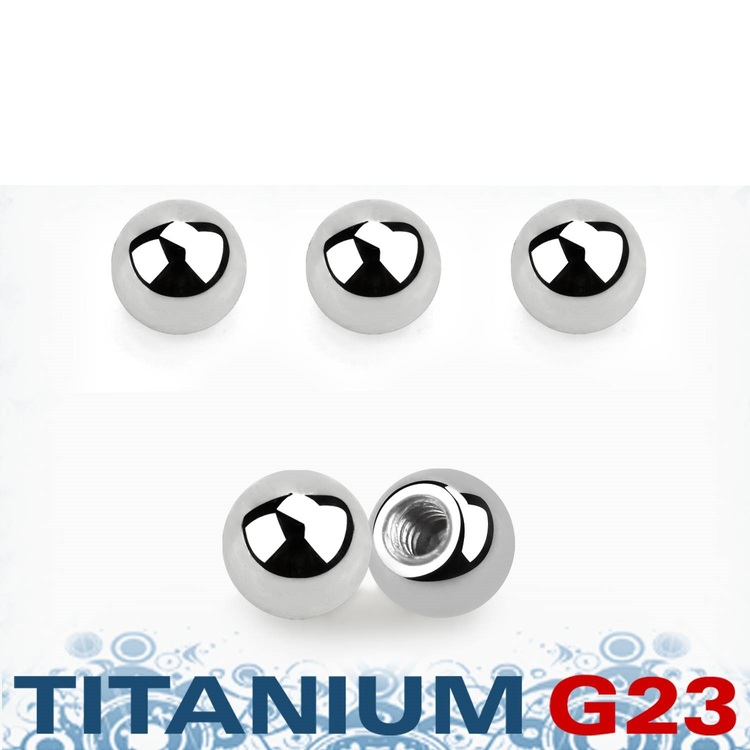 Titanium kula 4mm med 1.6mm gäng (lös del)