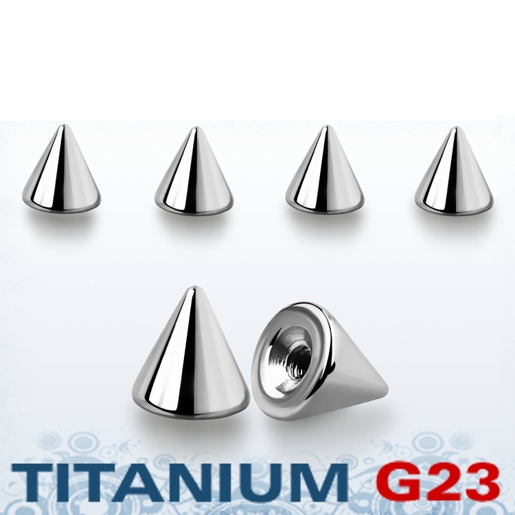 Titanium kon 4mm med 1.2mm gäng (lös del)