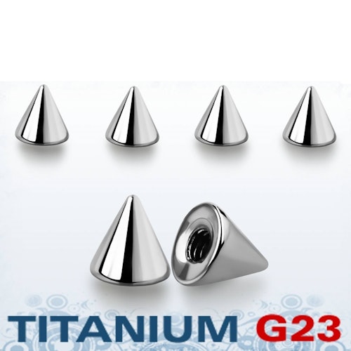 Titanium kon 4mm med 1.6mm gäng (lös del)