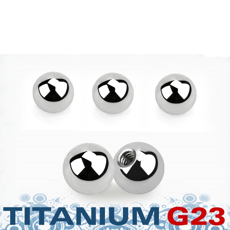 Titanium kula 5mm med 1.6mm gäng (lös del)