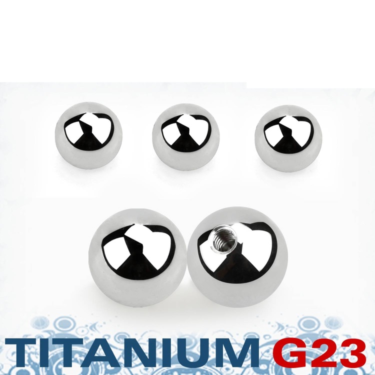 Titanium kula 6mm med 1.6mm gäng (lös del)