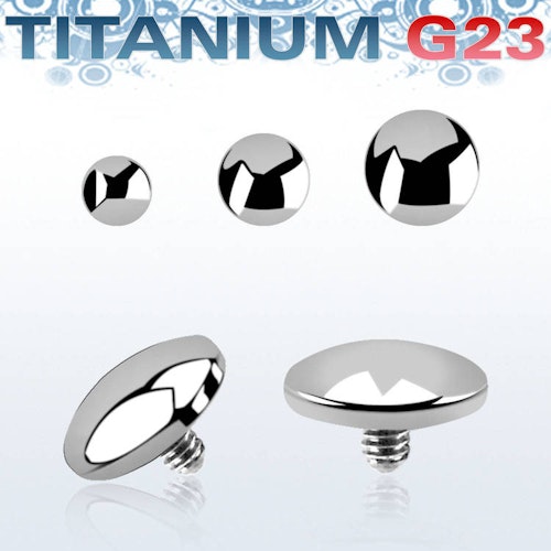 Titanium dermal piercing 1.2mm "platt dome"