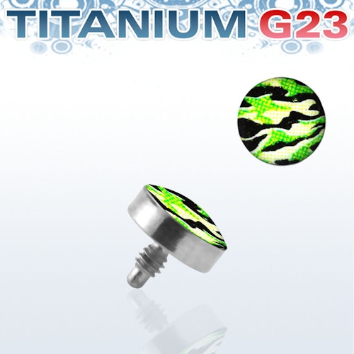 Titanium dermal piercing 1.2mm med kamouflage