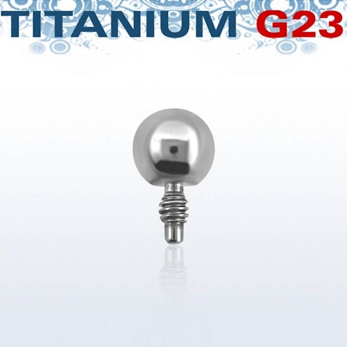 Titanium dermal piercing 1.2mm med 3mm kula