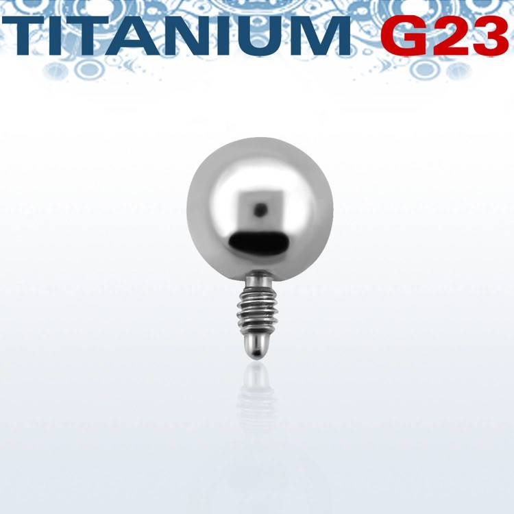 Titanium dermal piercing 1.2mm med 4mm kula