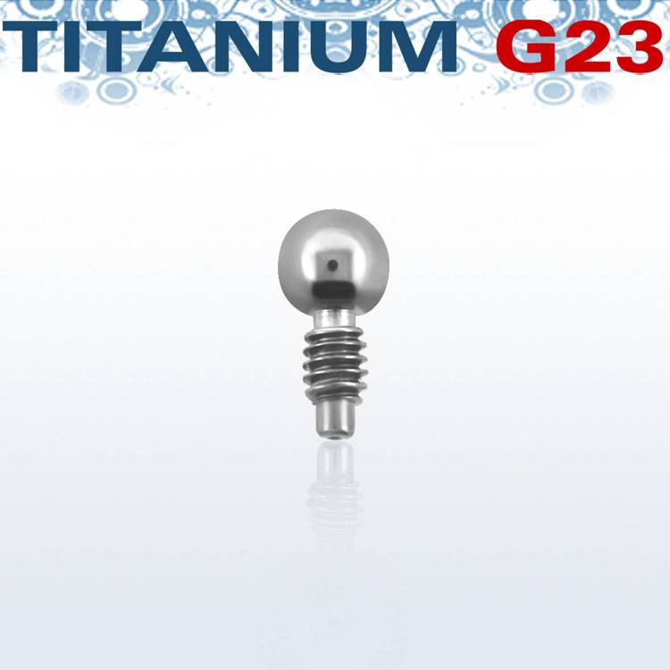 Titanium dermal piercing 1.2mm med 2mm kula
