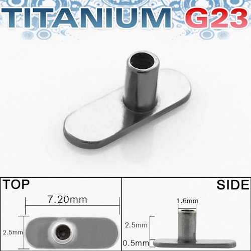 Dermal piercing bas i titanium