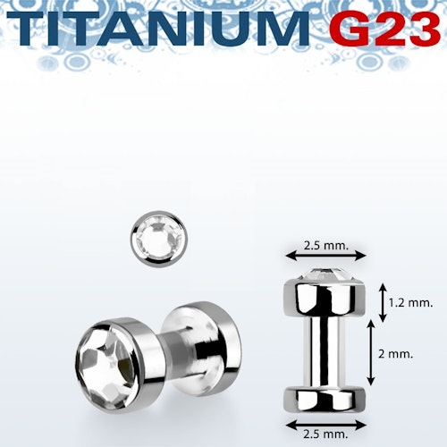 Skin diver titanium 2.5mm klar crystal