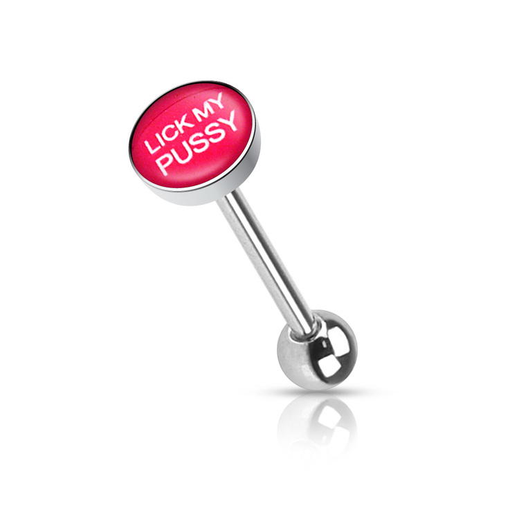 Barbell / Tungstav med "lick my pus$y" logo