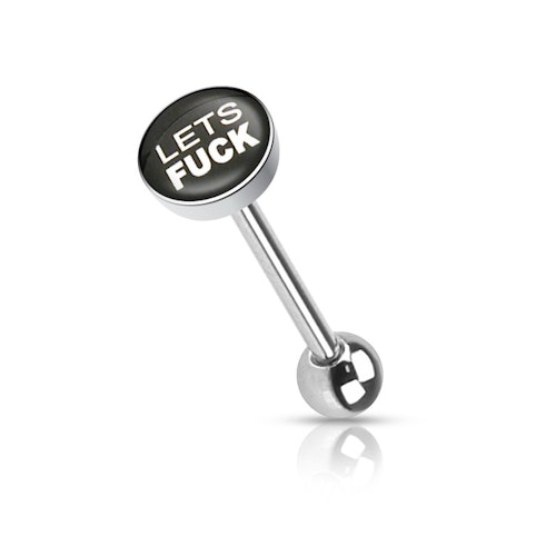 Barbell / Tungstav med "lets fuck" logo