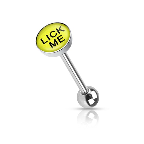 Barbell / Tungstav med "lick me" logo