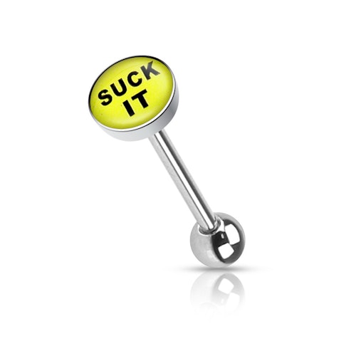 Barbell / Tungstav med "suck it" logo
