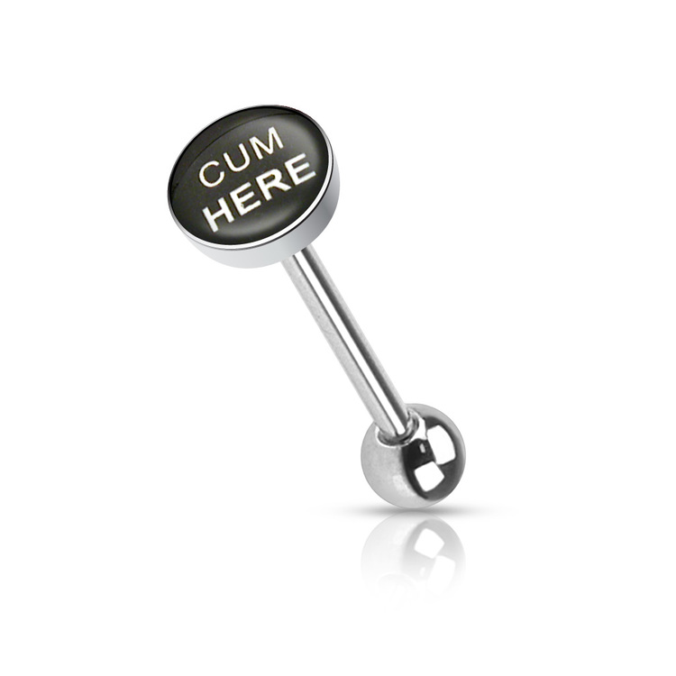 Barbell / Tungstav med "cum here" logo