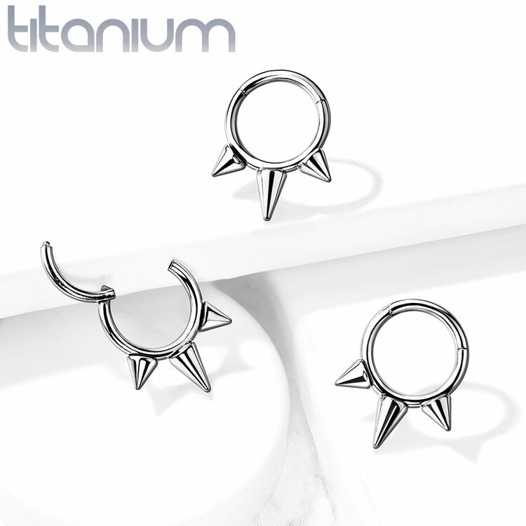 Septum segmentring i titanium 1.2mm med gångjärn och spikes