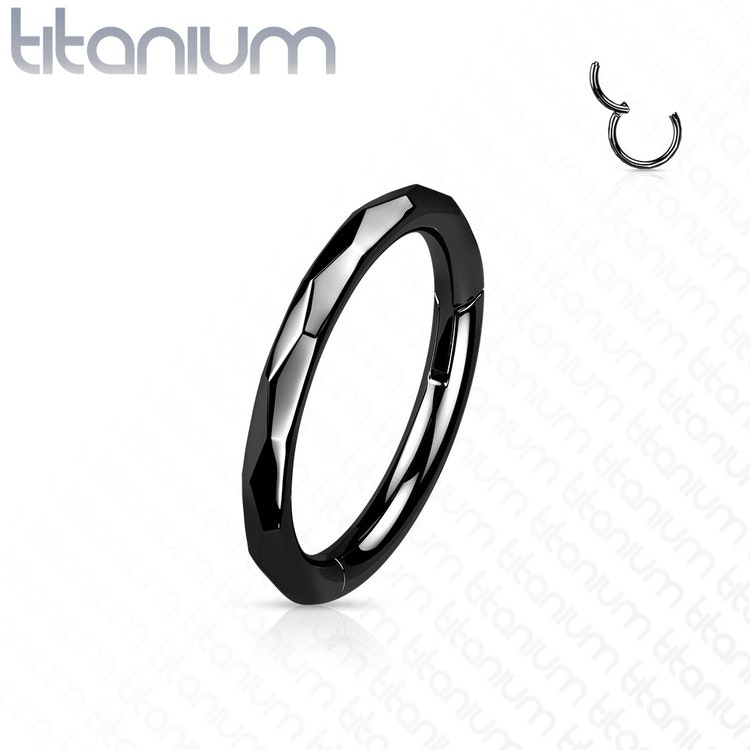 Segmentring i titanium 1.2mm med fasettslipad kant