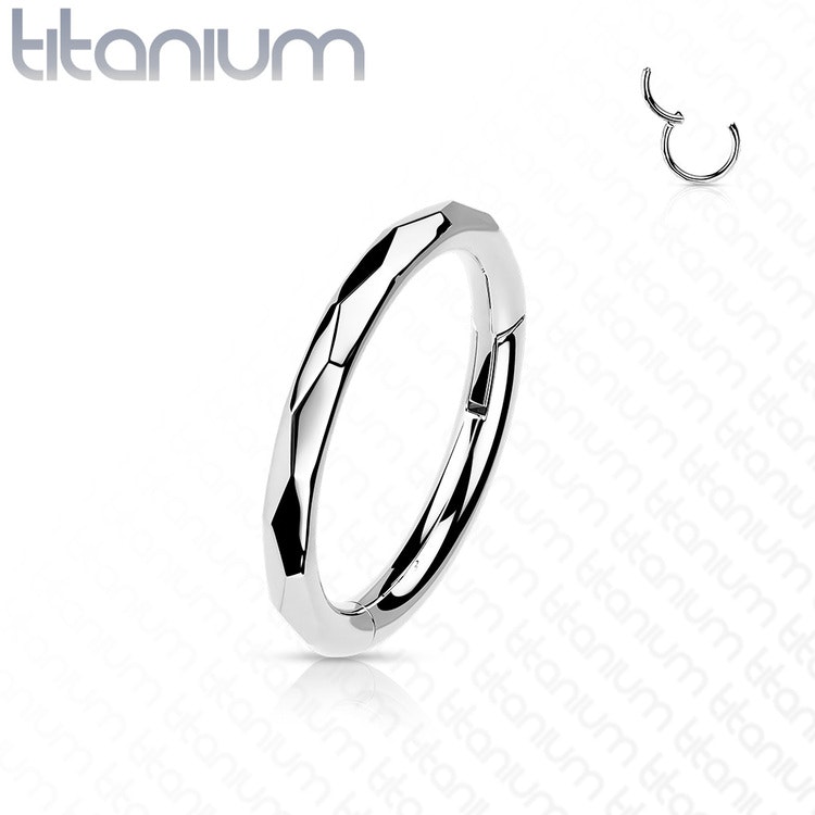 Segmentring i titanium 1.2mm med fasettslipad kant