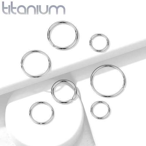 Sömlös / Seamless ring i grade 23 titanium 0.8mm