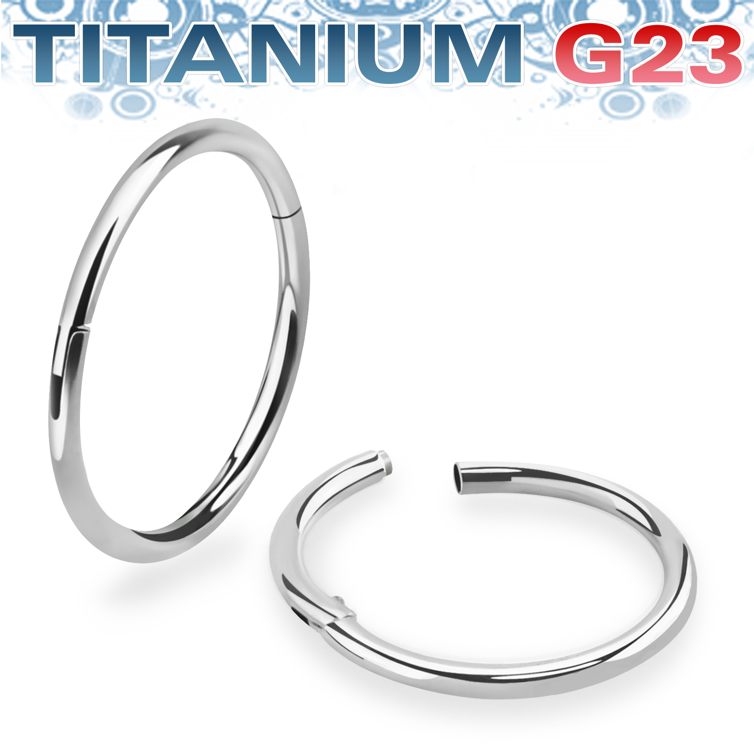 Segmentring 0.8mm i titanium med gångjärn