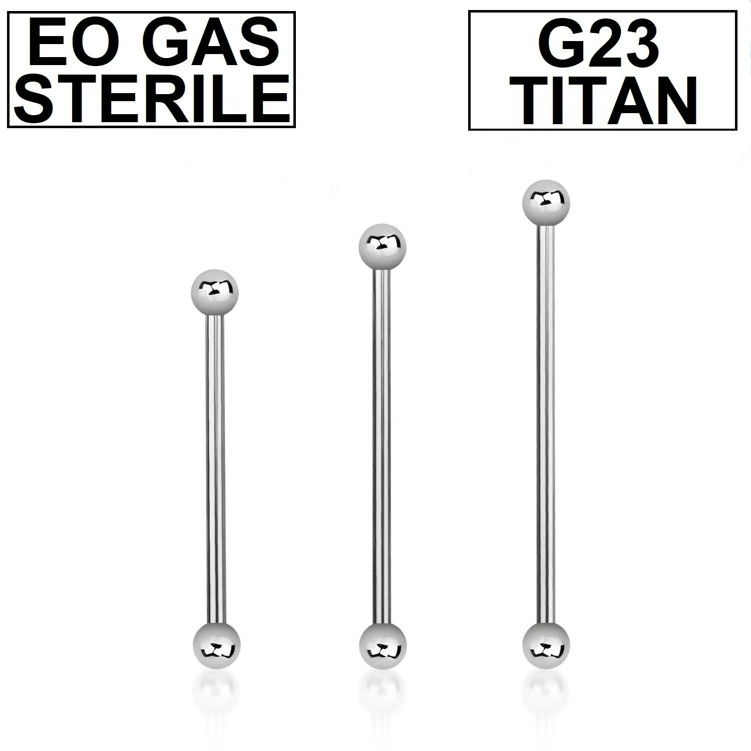 Steril titanium industrial 1.2mm med 4mm kulor