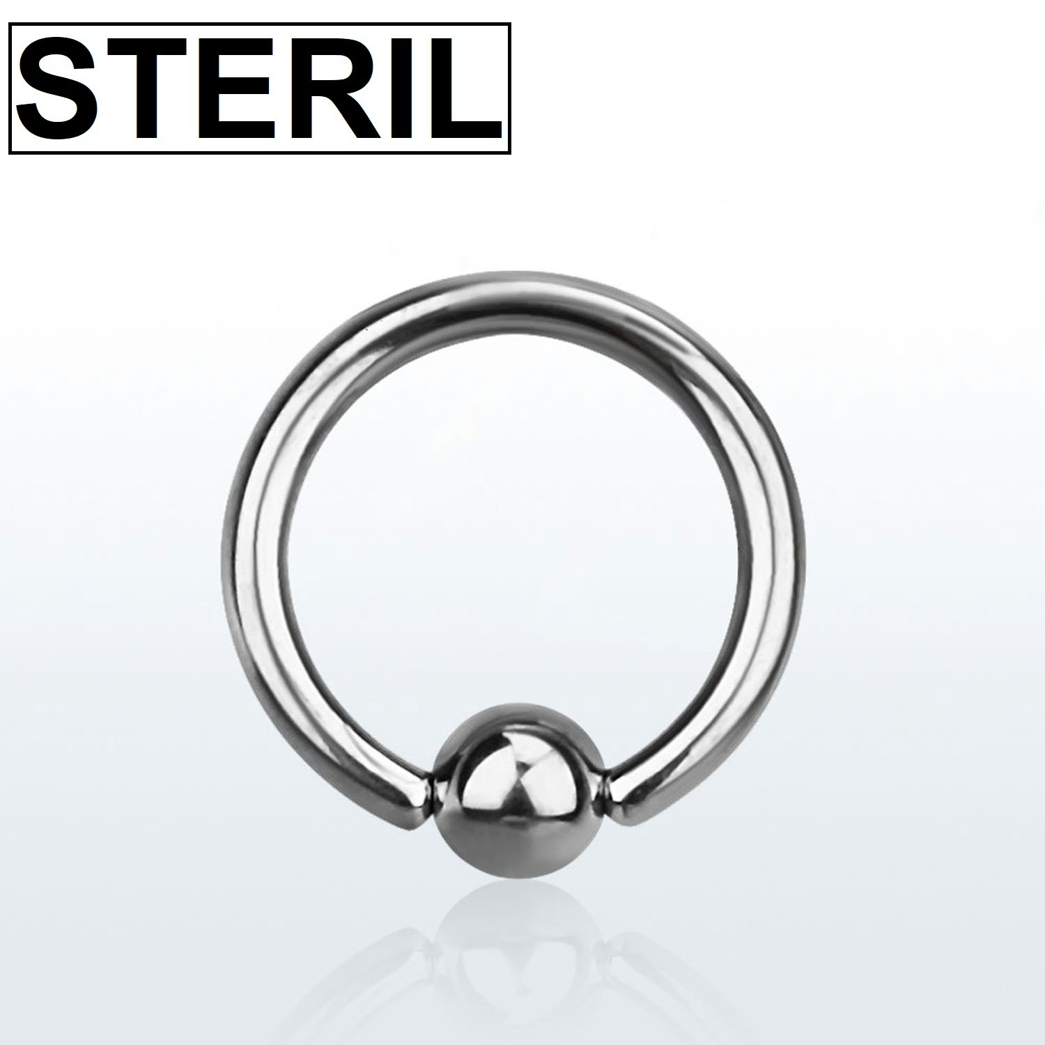 Steril titanium BCR 1.6mm med 4mm kula