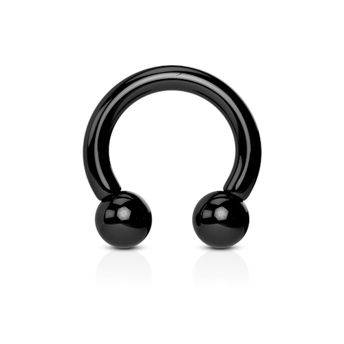 CBR Ring / Cirkulär barbell i svart akryl