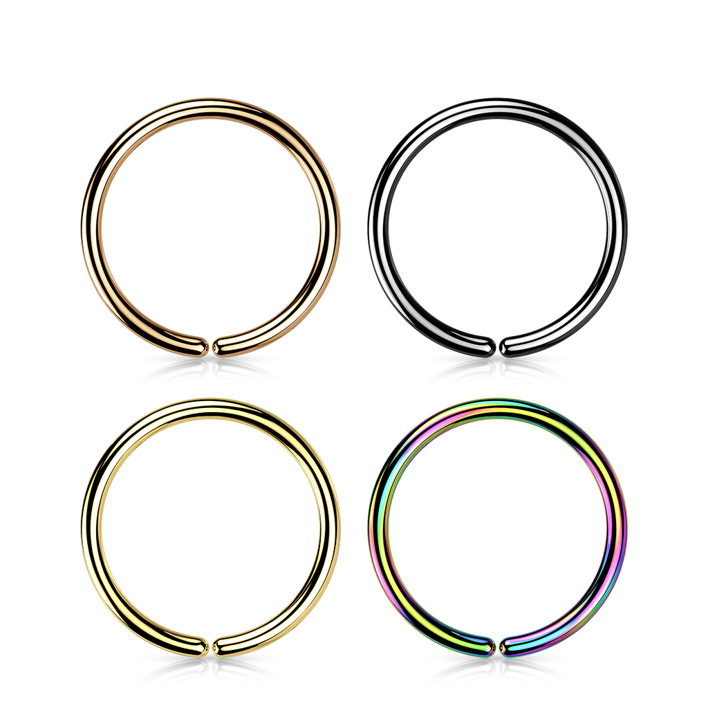 PVD-pläterad sömlös / seamless ring i grade 23 titanium 1mm