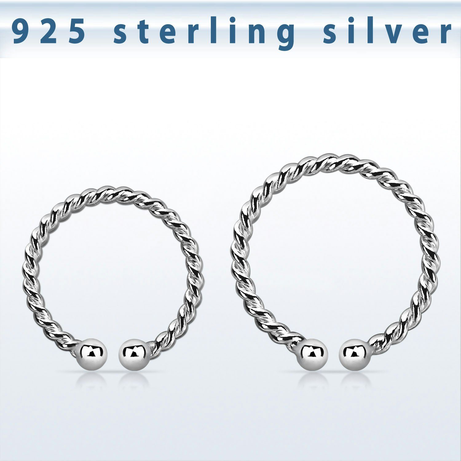 Twistad ring i 925 Silver - fake "clip on"