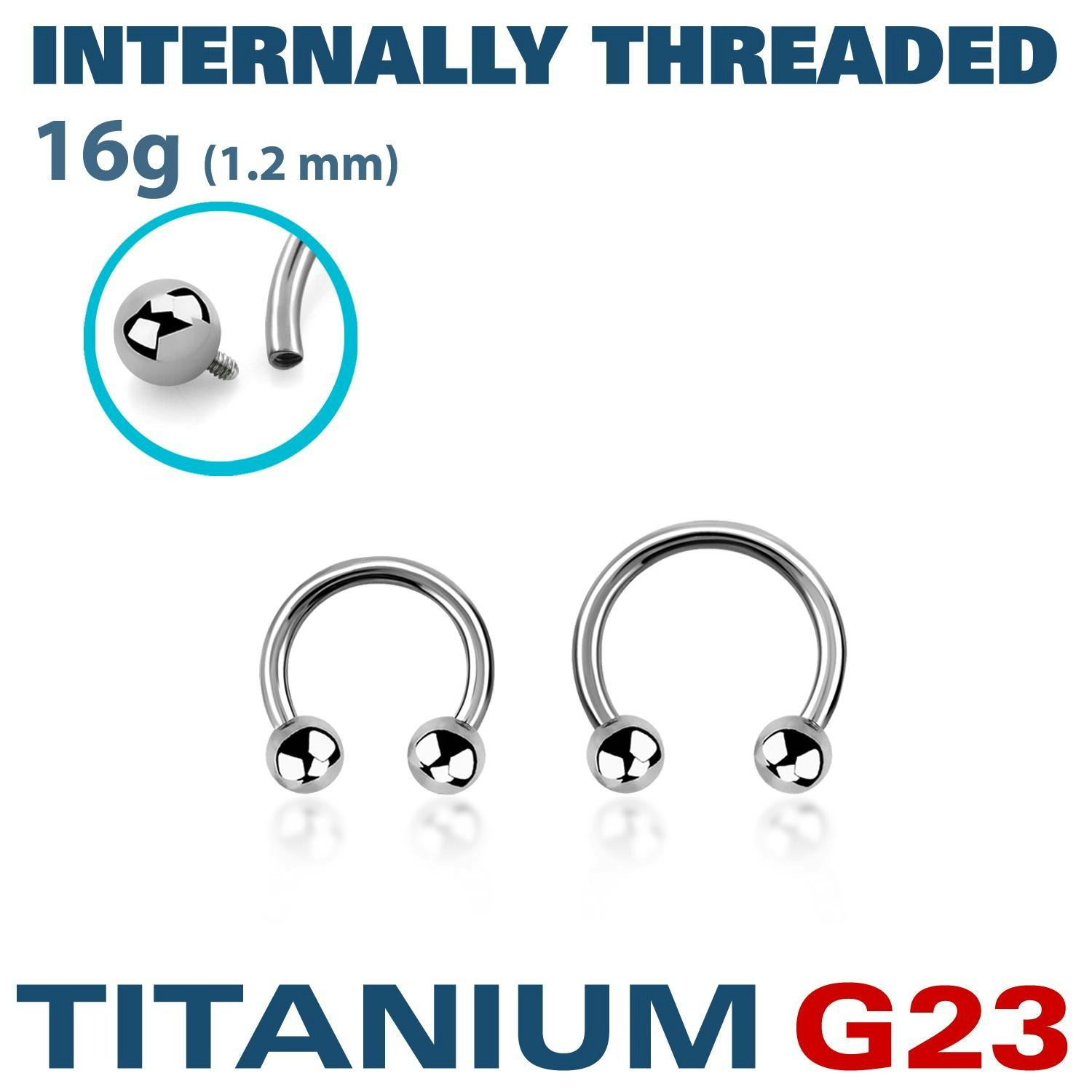 Titanium CBR invändigt gängad 1.2mm med 3mm kulor