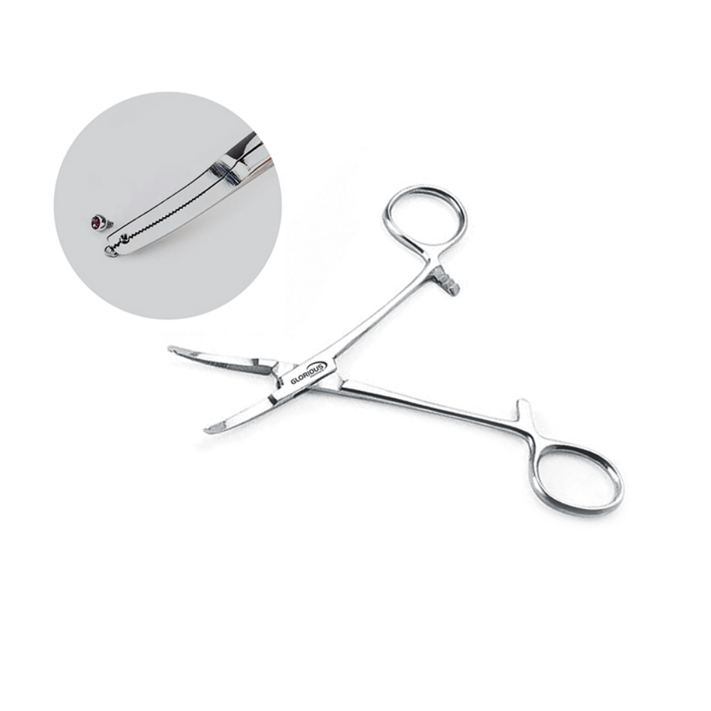 Micro Thin Tip Dermal Anchor Kelly Forceps 12.5cm