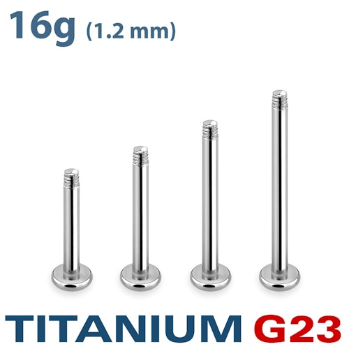 Titanium Labret / Monroe 1.2mm med 3mm bas (lös del)