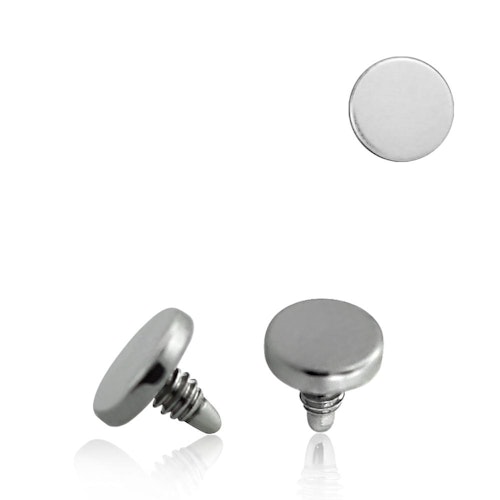 Dermal piercing 1.2mm med 3mm platt topp