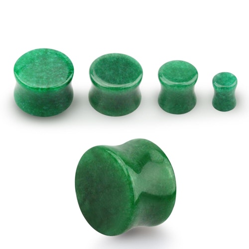 Stenplugg i grön jade