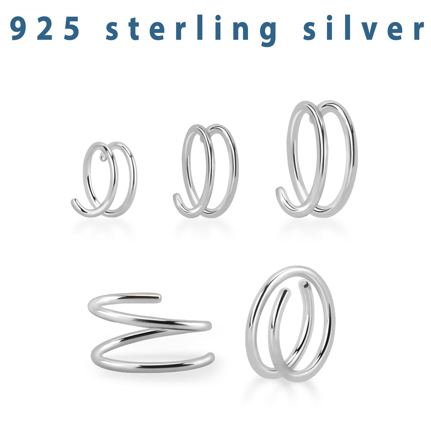Nässmycke / spiral piercing i 925-silver 0.8mm